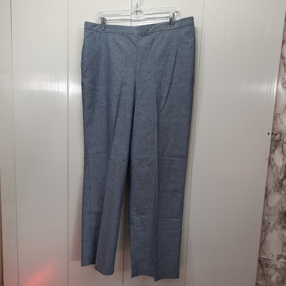 Alfred Dunner Blue Women's Classic Fit Pants Pull on Back Elastic size 18 - Picture 3 of 8